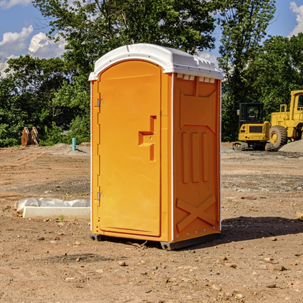 how often are the porta potties cleaned and serviced during a rental period in Anderson County Kansas